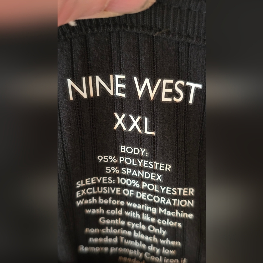 Nine West Elegant Black Blouse - Picture 2 of 9